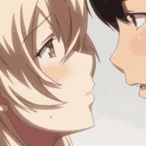 anime girl kissing gif|Anime Kiss gifs